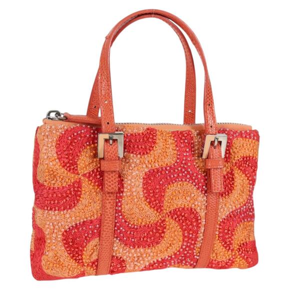 FENDI Hand Bag Beads Red - Picture 1 of 12